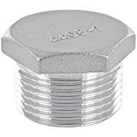 Los mejores  - Tapón con cabeza hexagonal con racor de rosca fabricado en acero inoxidable V4A